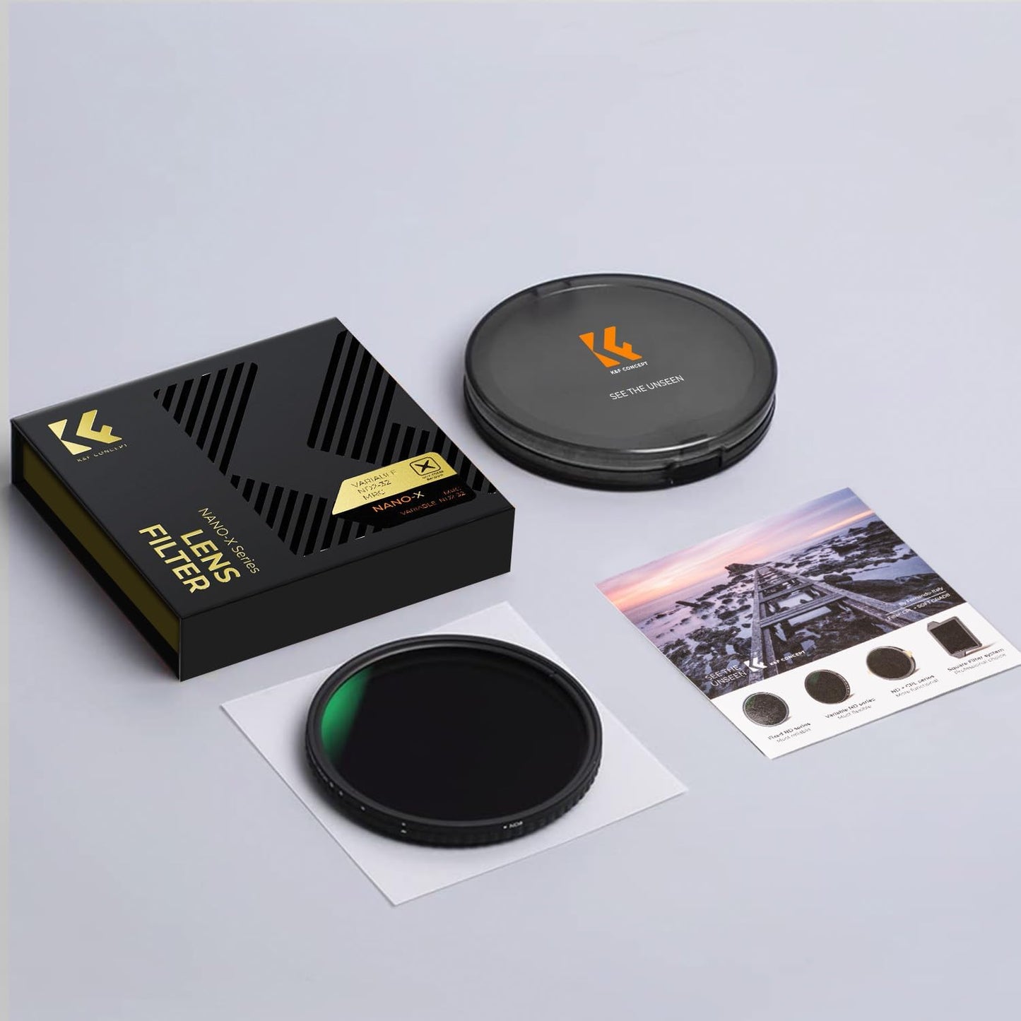 67Mm Variable ND Filter ND2-ND32 Camera Lens Filter (1-5 Stops) No X Cross HD Neutral Density Filter with 28 Multi-Layer Coatings Waterproof (Nano-X Series)